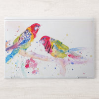 Red Rosella Parrot Watercolour Painting Computer