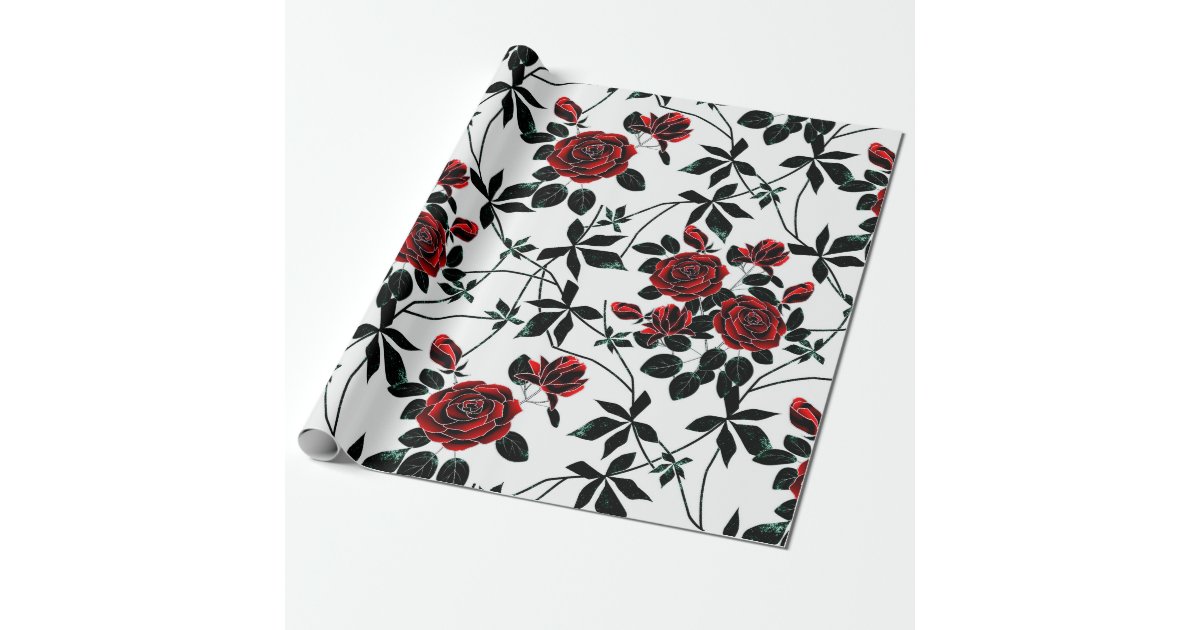 Red roses .ю wrapping paper | Zazzle.com