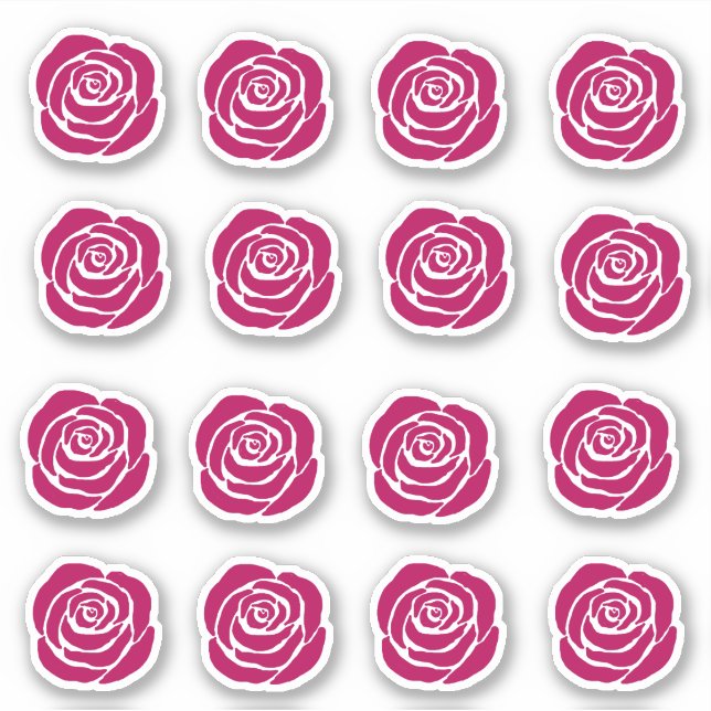 Red Roses 16 Sticker Set (Front)