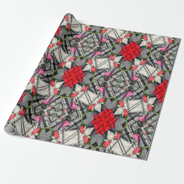 Red Roses 4 U... Wrapping Paper (Unrolled)
