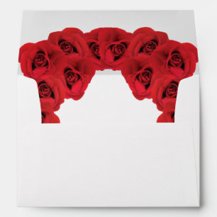 Red Roses 5x7 Wedding Invitation Envelope