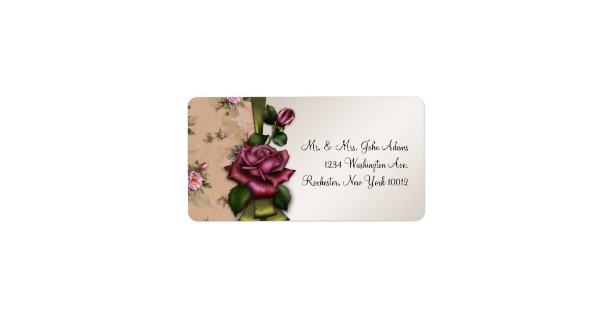 Red Roses Address Labels Zazzle