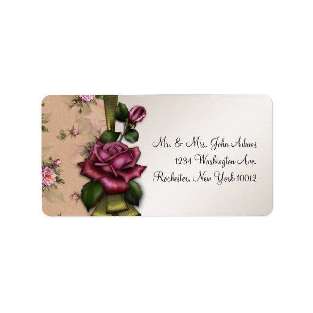 Red Roses Address Labels (Front)