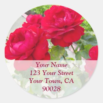 Red Roses Address Labels by DonnaGrayson_Photos at Zazzle
