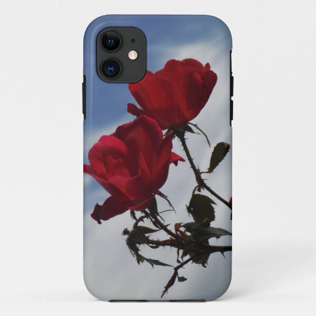 Red Roses Against a Bright Blue Sky Case-Mate iPhone Case (Back)