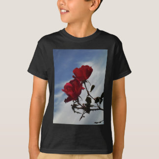 Red Roses Against a Bright Blue Sky T-Shirt