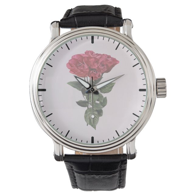 Red Roses and Leaves Watch (Front)