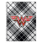 Red Roses And Plaid Wonder Woman Logo Notebook at Zazzle