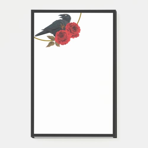 Red Roses and Raven Post_it Notes