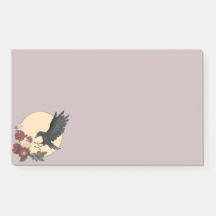Red Roses and Raven Post-it Notes