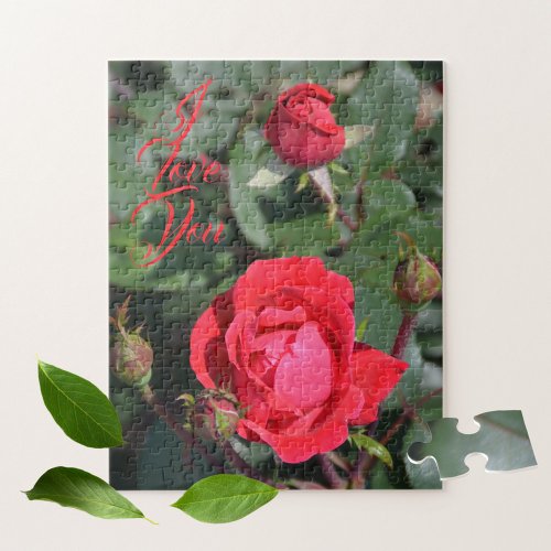 Red Roses and Rose Buds Floral Photographic Jigsaw Puzzle