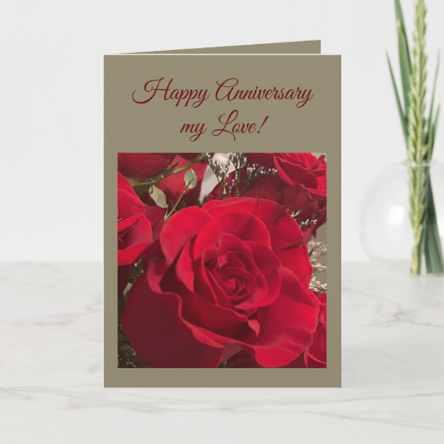 Red Roses anniversary card (Front)