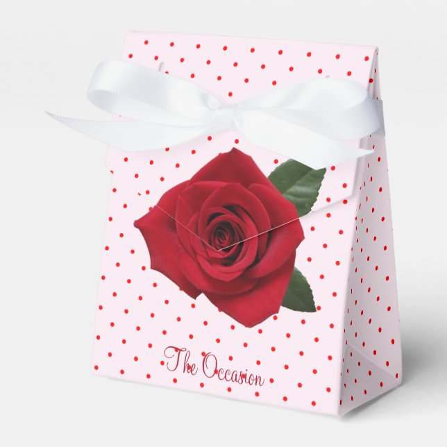 Red Roses Any Occasion Favor Box (Front Side)