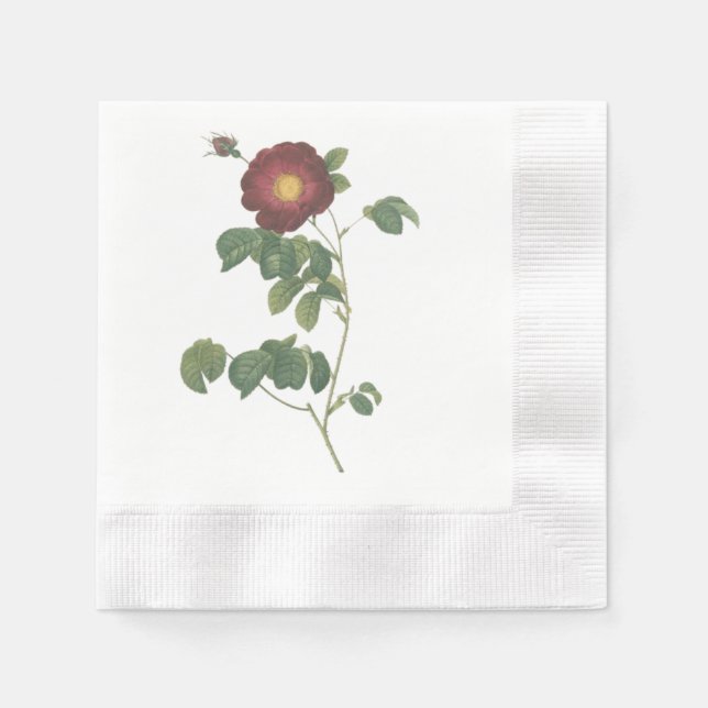 Red Roses Art Print Design Napkins (Front)