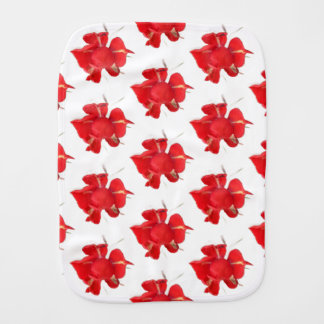 Red Roses, Baby Burp Cloth