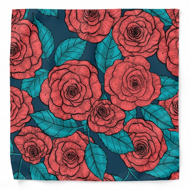 Red roses bandana (Front)