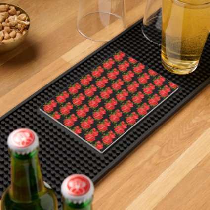 Red Roses Bar Mat