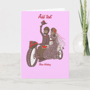Red Roses Biker, Motorcycle Wedding Cards Products