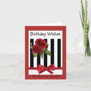 Red Roses Birthday Card