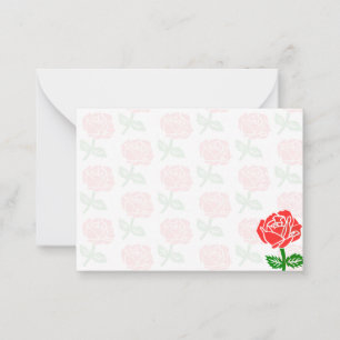 Red Roses Blank Note Card