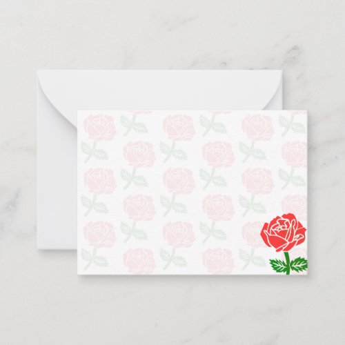 Red Roses Blank Note Card