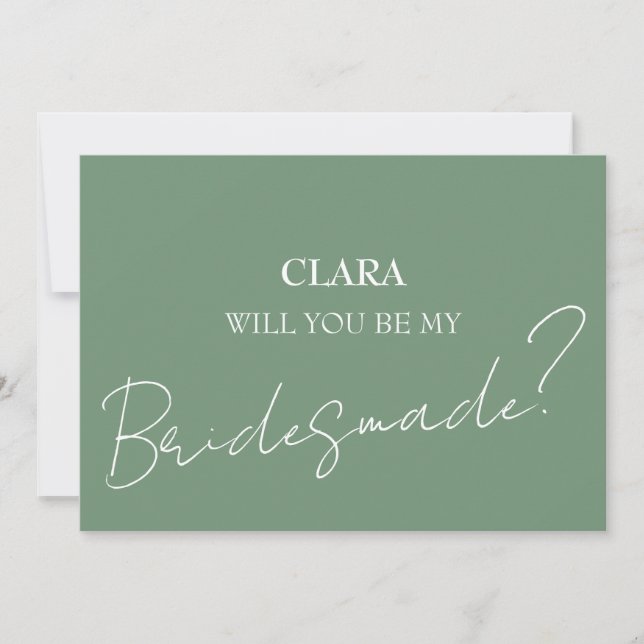 Red Roses Boho Wedding Bridesmade Invitation (Front)