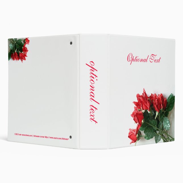 Red Roses Bouquet Customizable Binder 2-inch size (Background)