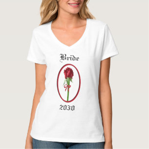 Red Roses Bride Change to Current Year T-Shirt