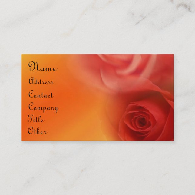 Red Roses Business Card (Front)