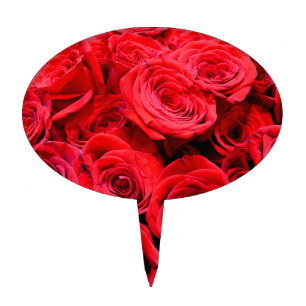 Red Roses Cake Topper
