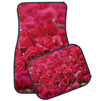 red roses car floor mat