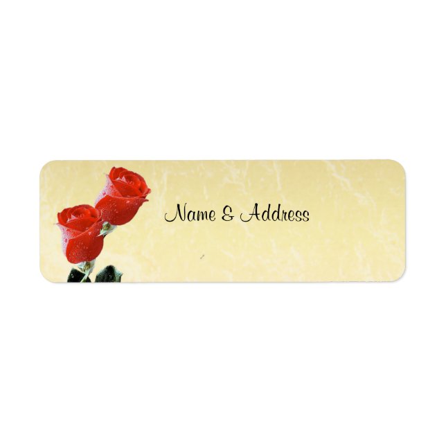 Red Roses Champagne Label (Front)