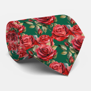 Red Roses Classic Formal Neck Tie