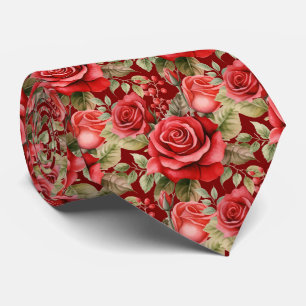 Red Roses Classic Formal Neck Tie