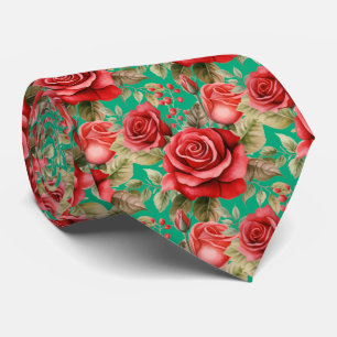 Red Roses Classic Formal Neck Tie