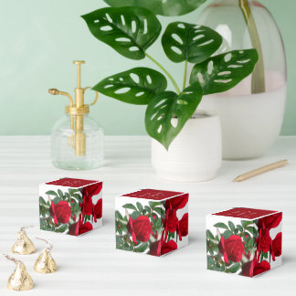 Red Roses Custom Favor Boxes