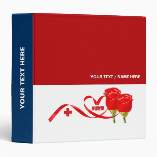 Red Roses Custom Gift Binder for Nurse