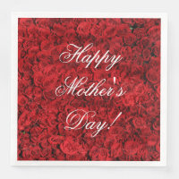 Red Roses Custom Text Happy Mother's Day