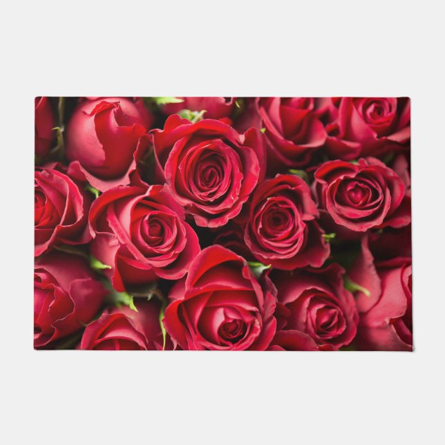 Red Roses Doormat (Front)