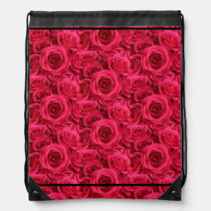 Red Roses Drawstring Backpack