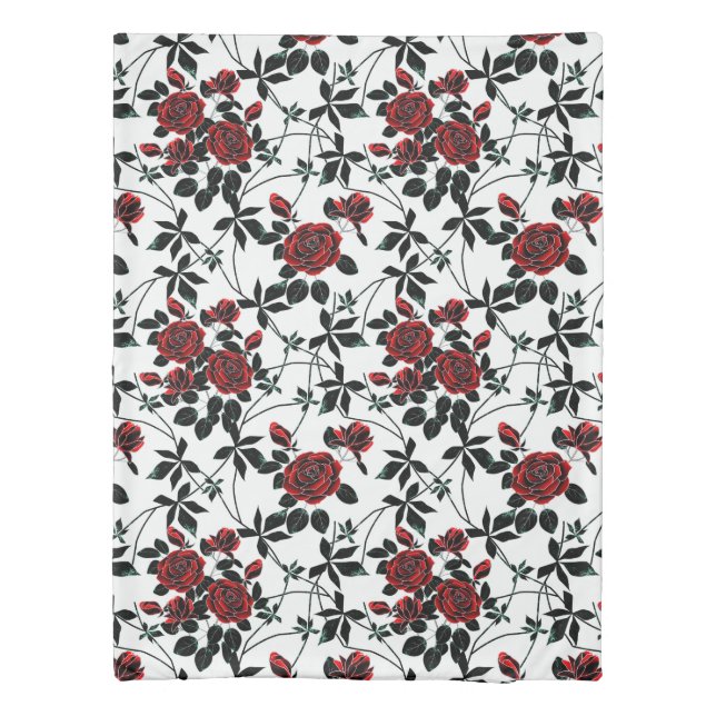 Red roses . duvet cover (Back)