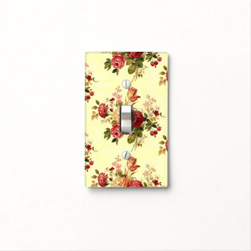 Red Roses Elegant Vintage Country Light Switch Cover