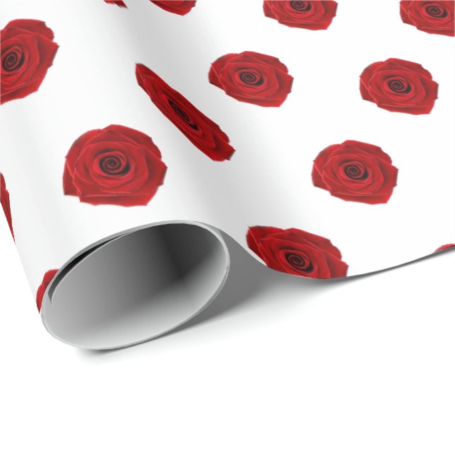 Red Roses Equestrian Horse Show Elegance Wrapping Paper (Roll Corner)