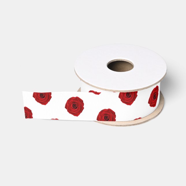 Red Roses Equestrian Horse Show Winner Elegance Grosgrain Ribbon (Spool)