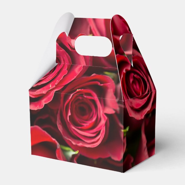 Red Roses Favor Boxes (Front Side)