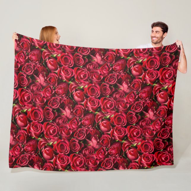 Red Roses Fleece Blanket (In Situ)