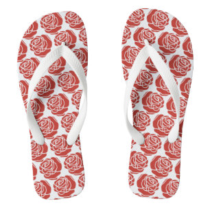 Red Roses Flip Flops