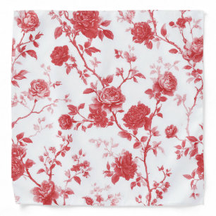 Red Roses Floral Bandana