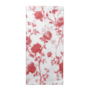 Red Roses Floral Bridal Shower Cloth Napkin