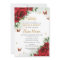 Red Roses Floral Butterflies Quinceañera Sweet 16